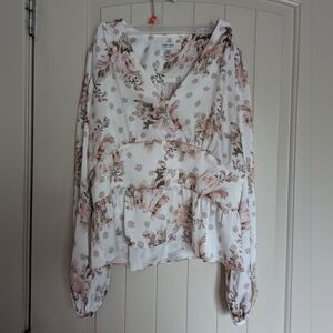 Ever New Melbourne floral plunge button up top